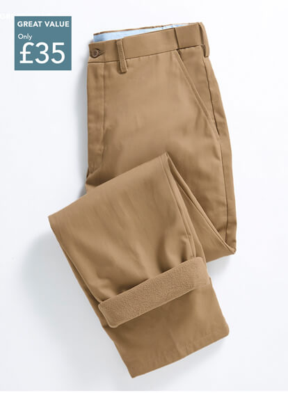 Pegasus Fleece Lined Chino Trouser